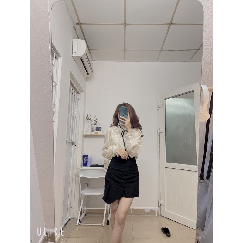 Chân Váy Ngắn Chữ A Lưng Cao Xếp Ly Phong Cách Hàn Quốc Goness 2 màu đen nâu | BigBuy360 - bigbuy360.vn