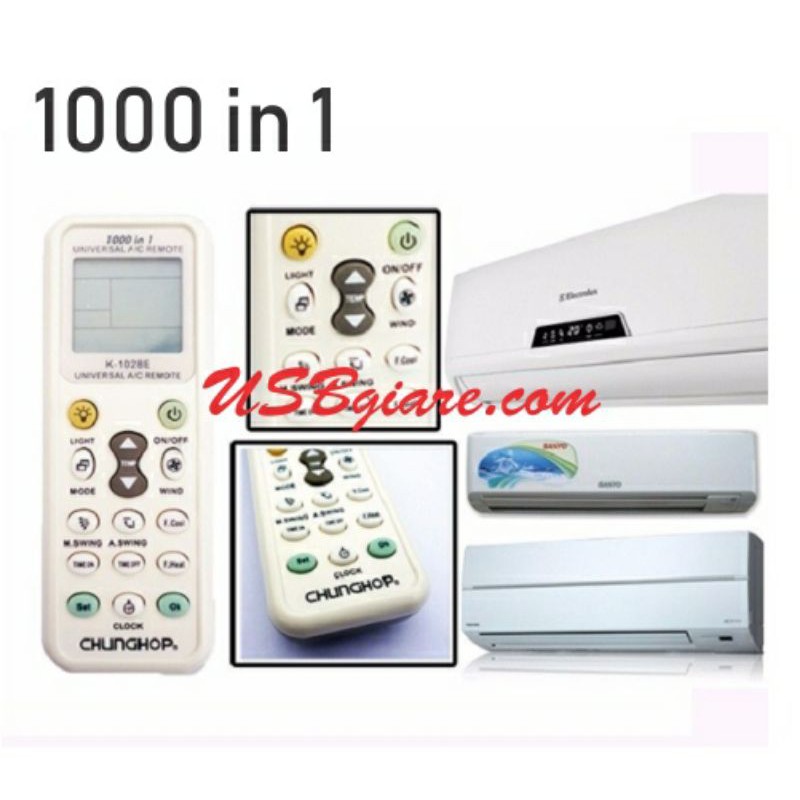 Remote máy lạnh đa năng 1000 in 1 Chunghop