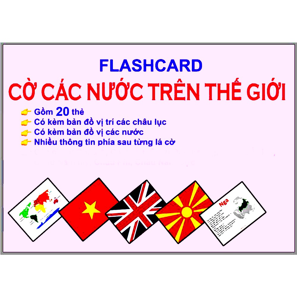 FLASHCARD CỜ CÁC NƯỚC TRÊN THẾ GIỚI TẬP 1