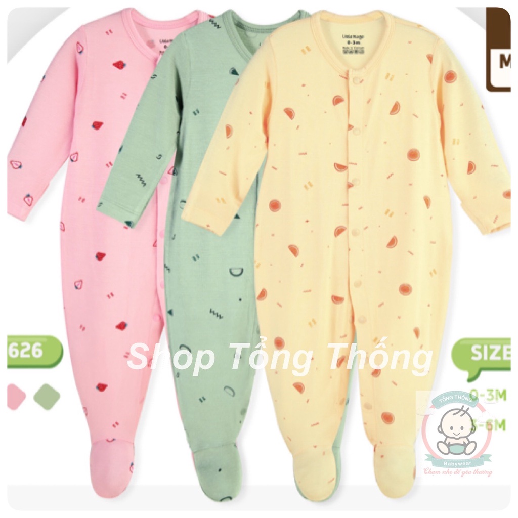 Body Uala Rogo Modal liền chân dài tay hoa quả cao cấp mềm mịn thoáng mát thấm hút tốt cho bé trai bé gái 3626