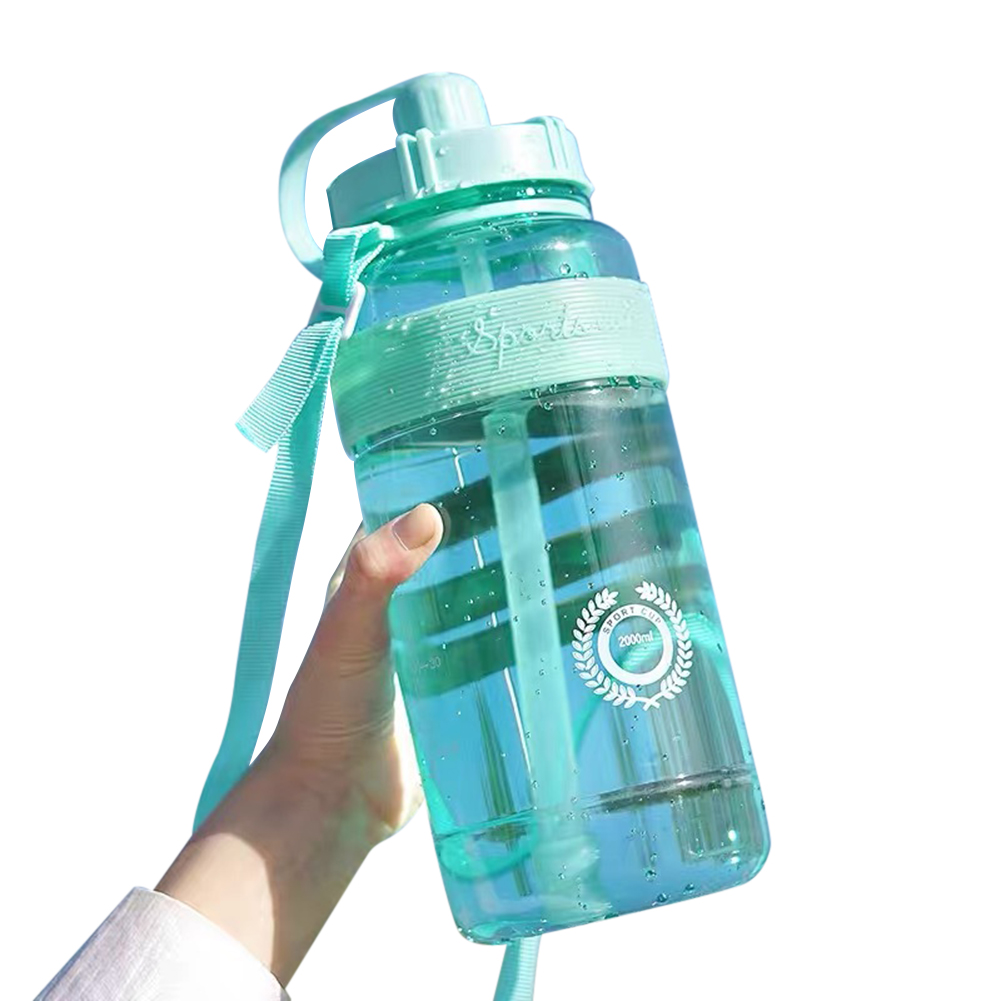 Bình nước 1.5L/2L phối màu trơn tiện lợi cho các hoạt động ngoài trời