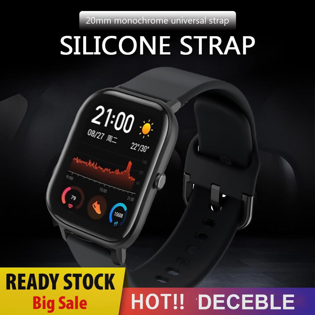 Deceble Silicone 20mm Watch Strap Wristband for Amazfit GTS Garmin Move Vivomove HR