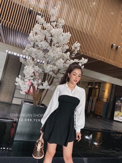 Đầm dây rút eo