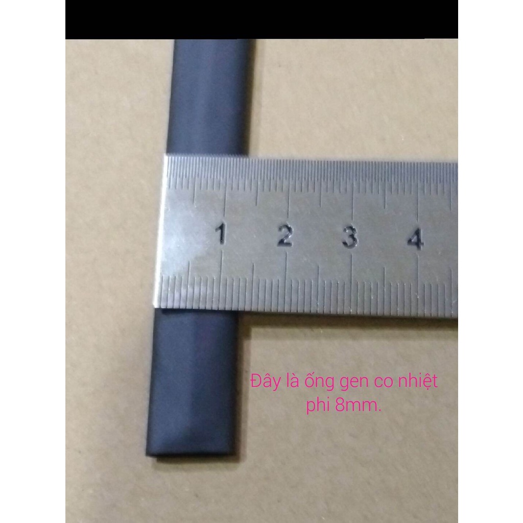 Combo 5 ống gen co nhiệt màu đen 5 kích thước. phi 8 phi 10 phi 12 phi 16 phi 20.