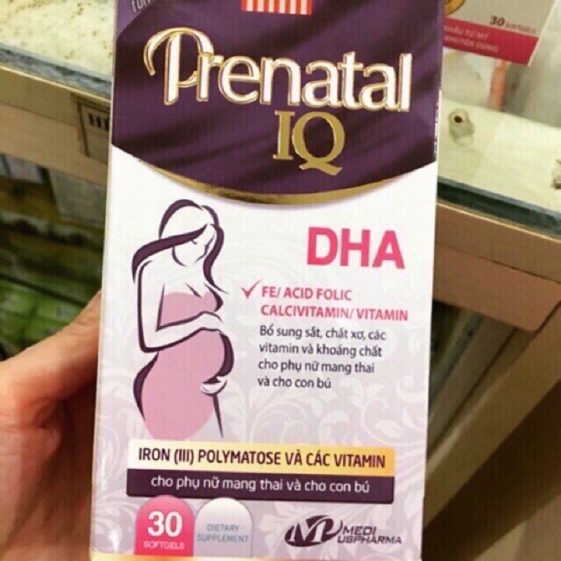 viên bổ sung sắt cho bà bầu Prenatal IQ DHA lọ 30v
