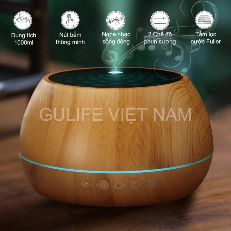 ✅ Máy Xông Tinh Dầu ✅ Máy khuếch tán tinh dầu, Phun Sương Tạo Độ Ẩm Bát Tiên Bluetooth Có Remote Dung Tích 1000ml