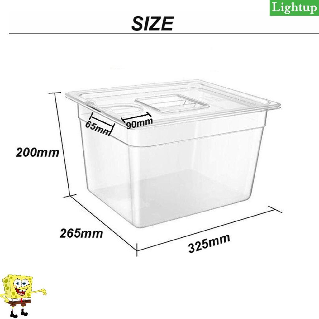 Hộp chứa máy bít tết Sous Vide Container với Bồn tắm chứa nước có nắp 11L