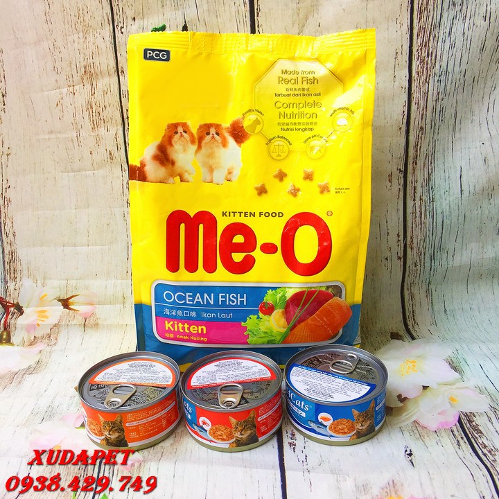 Combo Thức Ăn Cho Mèo Con MEO 1.1kg Và 3 Hộp Pate Nhật Bản Cho Mèo Nhiều Vị thành phần dinh dưỡng -Xudapet - SP005170