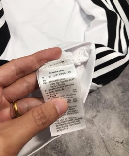 ( XẢ KHO ) Áo Panel 3-Stripes longsleeve tee Made in Cambodia full tag code