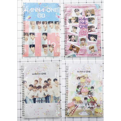 Sổ lò xo kim tuyến nhóm nhạc Wanna one twice SLK13 60 trang 17x25cm