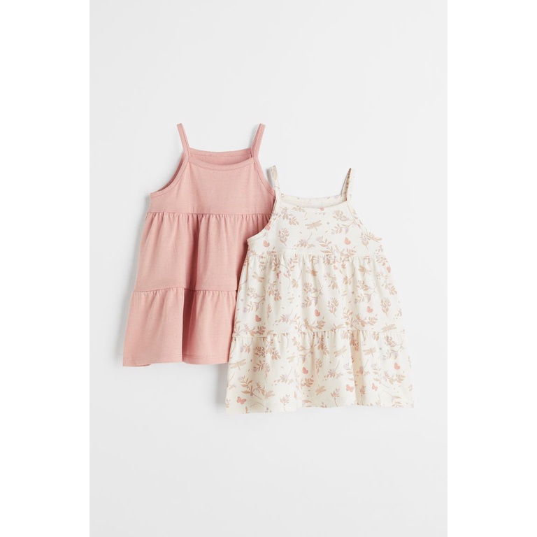 Set 2 váy 2 dây HM chất cotton mềm mịn xinh cho bé