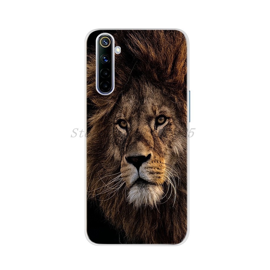 Case Realme 5 Pro 5i 6 6Pro 6i Cool Cover Cat Wolf Printed Casing Oppo Realme5i 6i Soft TPU Case Real me 5Pro 6 Pro Bag
