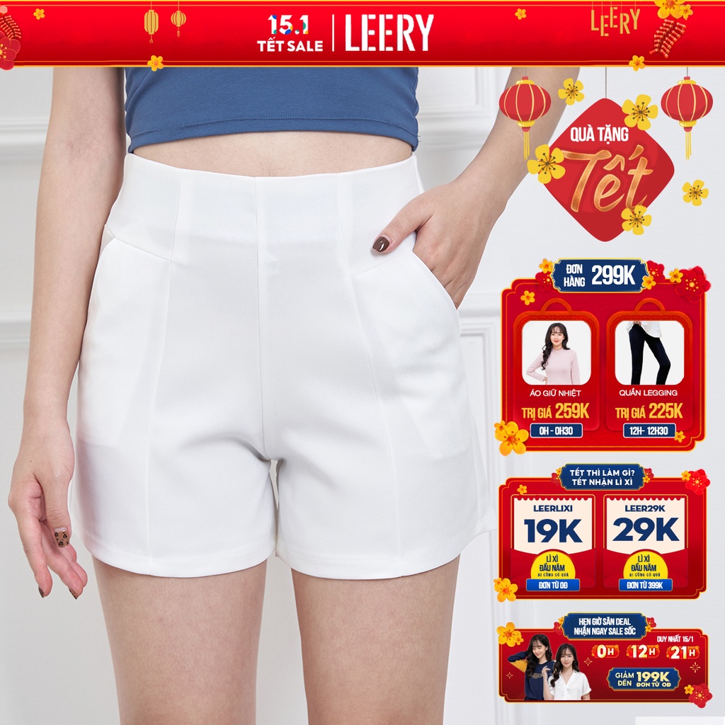 Quần short nữ must-have phong cách Hàn Quốc quần đùi đẹp đi làm SHO-01 LEERY