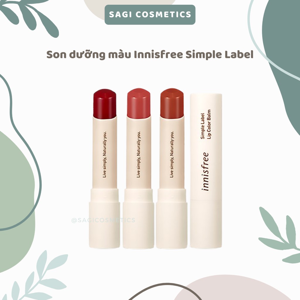 Son dưỡng có màu Innisfree Simple Label Lip Color Balm