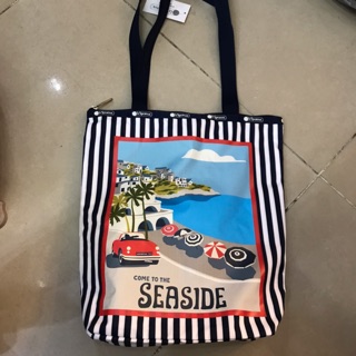 Túi tote màu sọc xanh thuỷ thủ
