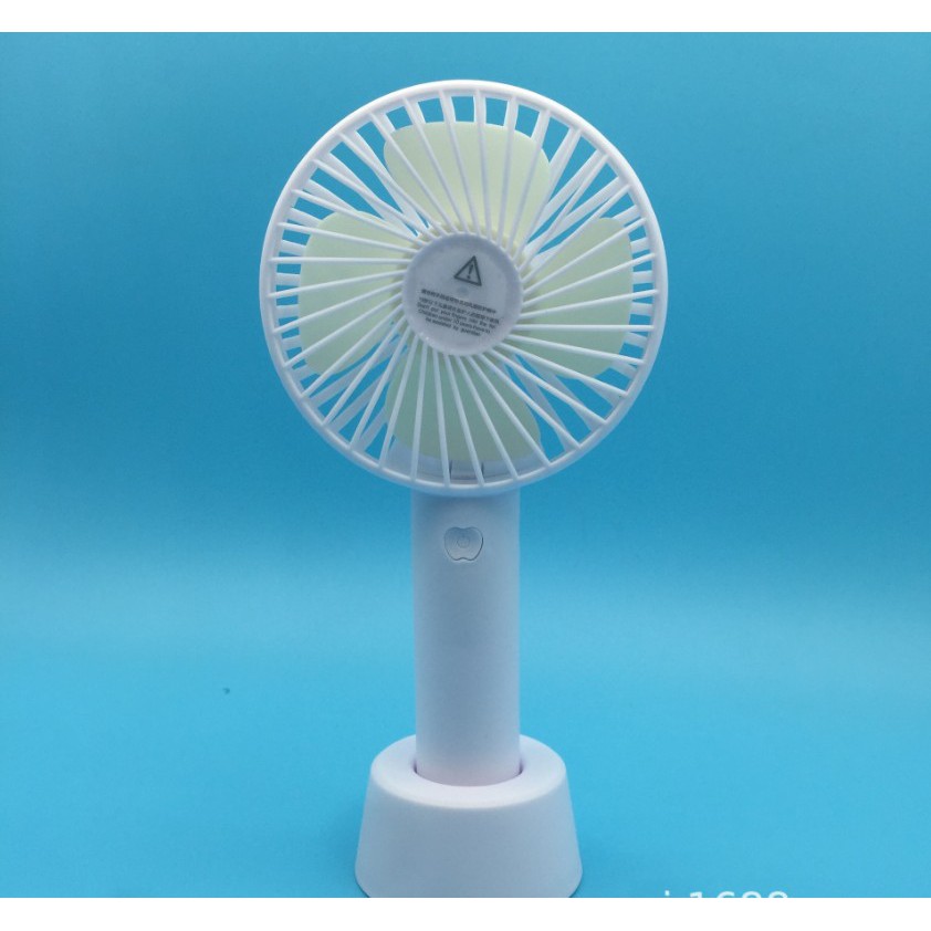 Quạt Tích Điện Mini Cầm Tay 3 Chế Độ Gió Có Dây Sạc, Dây Đeo, Chân Để Bàn