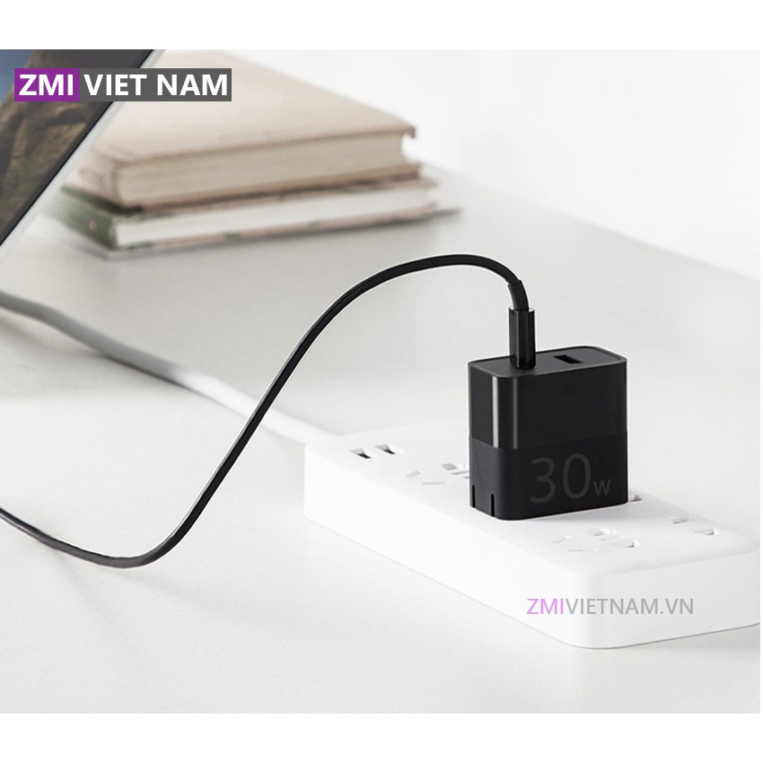 Củ Sạc Nhanh ZMI HA722 30W, 1cổng USB A + 1 Type C | Bảo Hành 18 Tháng