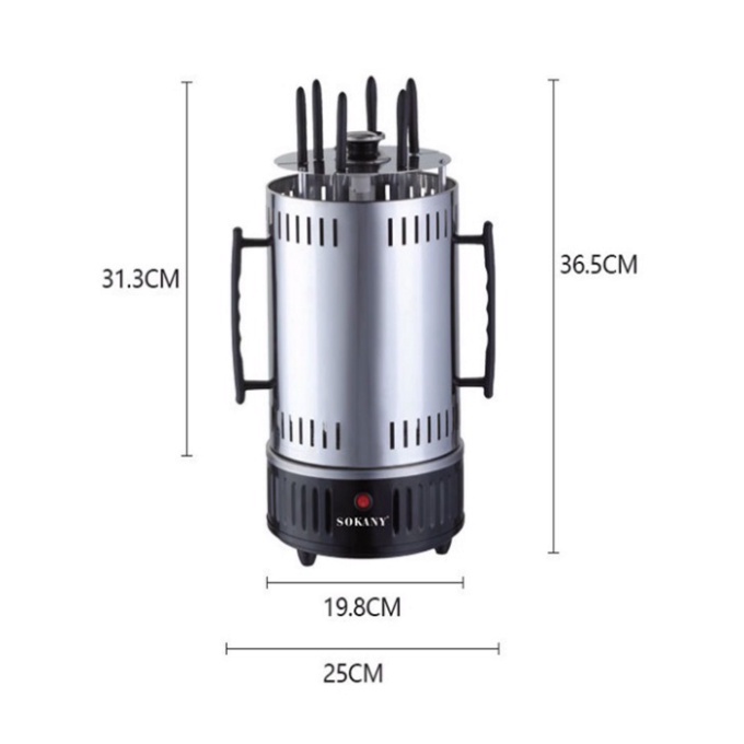 Lò nướng thịt xiên, nướng hải sản cao cấp SOKANY 1200W