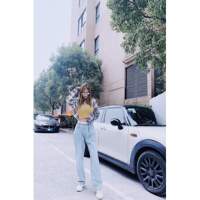 [SẴN] [Ảnh Feacback phía sau] Quần bò ống rộng nữ kèm video ảnh thật | BigBuy360 - bigbuy360.vn