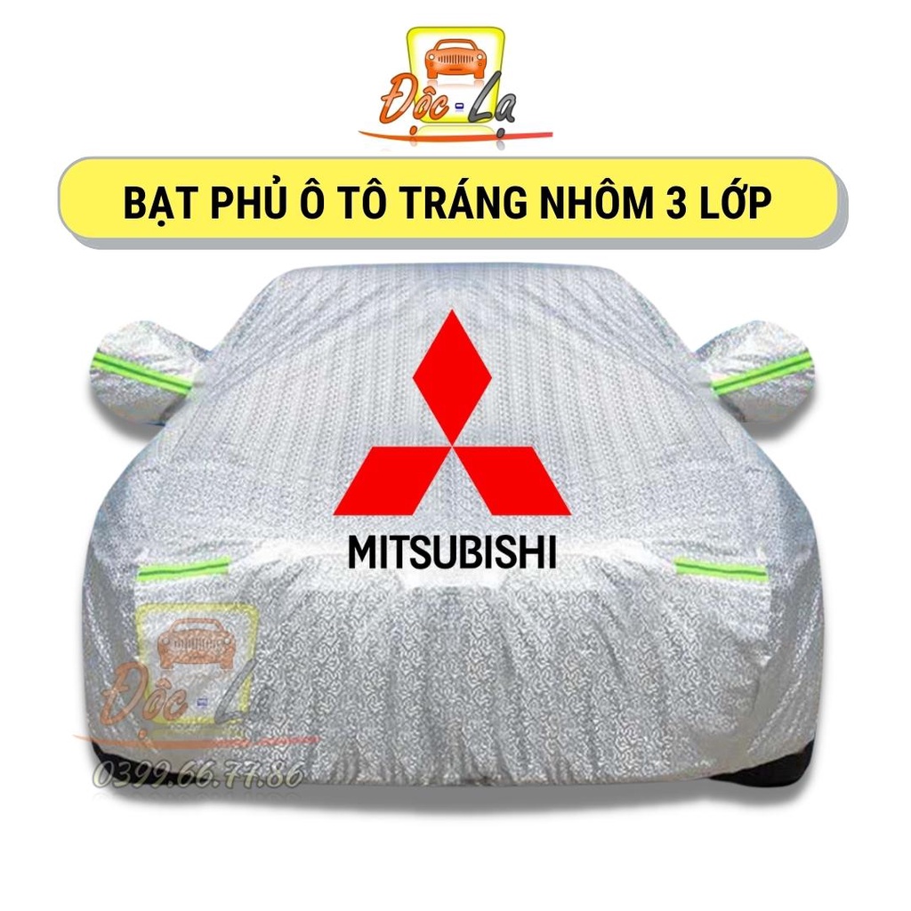 Bạt Phủ Xe Ô Tô Mitsubishi Mirage, Xpander, Attrage, Pajero, Trition, Outlander, Chất Liệu Bạt Tráng Nhôm 3 lớp