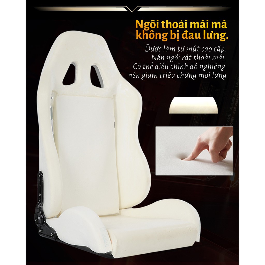 GYM19 Ghế gaming cao cấp ngả 135 độ, chân xoay 360 độ Mẫu E0201 mới | BigBuy360 - bigbuy360.vn