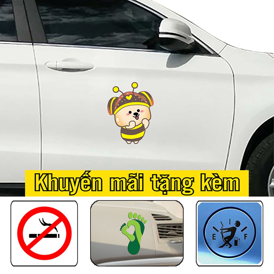 [giảm giá]-Tem dán xe, tem decal hình sinh vật nhỏ đáng yêu