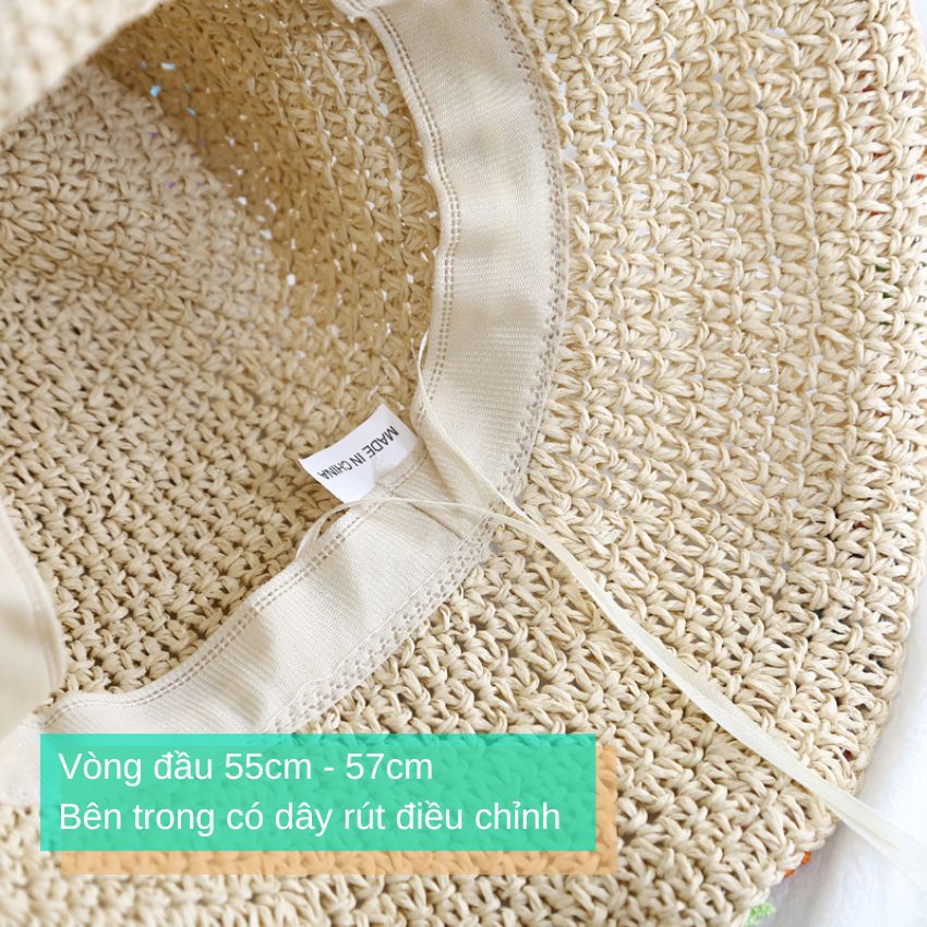 Mũ cói mềm trơn Basic