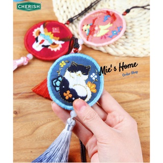 Bộ Kit tự thêu DIY Túi thơm CÁ CHÉP - MÈO - SKULL - Bộ tập thêu trang trí động vật MIE Handmade Shop
