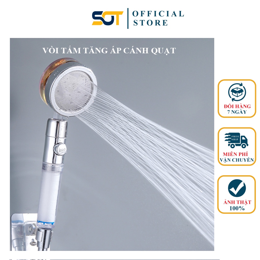 Vòi sen TĂNG ÁP, vòi sen tắm cánh quạt siêu tăng áp, Tiết kiệm nước