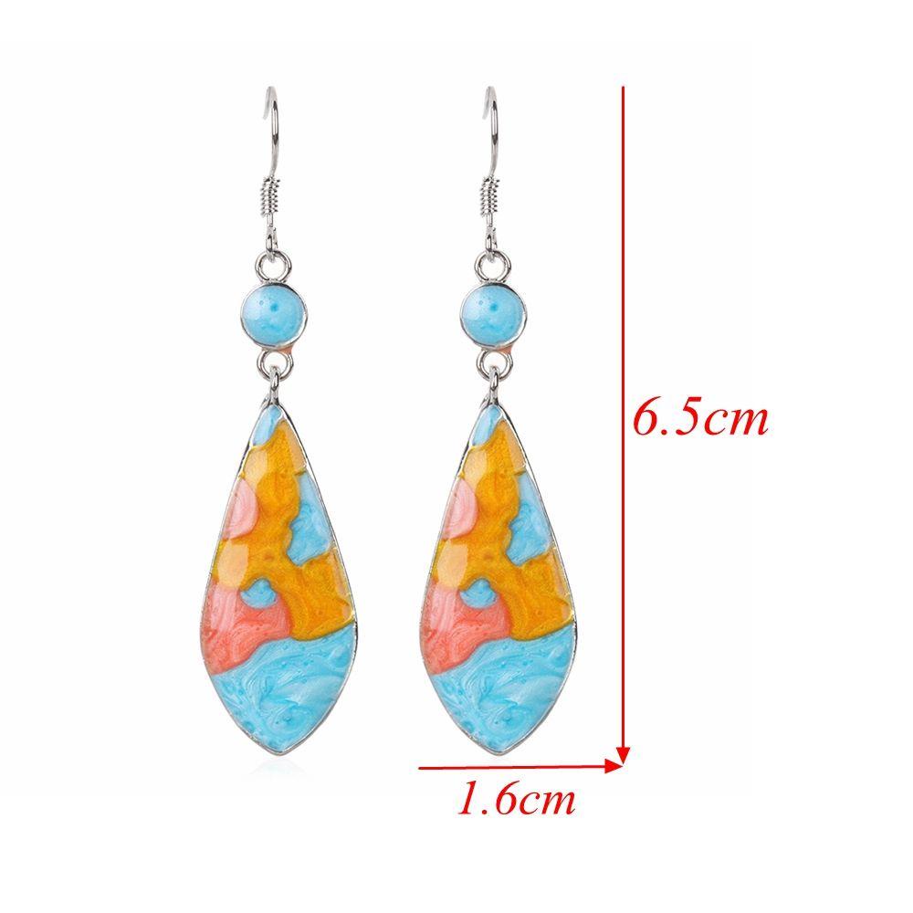 1 Đôi Bông Tai Đá Opal Thời Trang