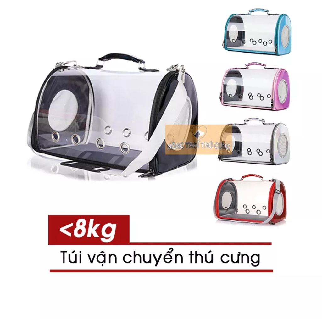 Túi Vận Chuyển Chó Mèo Trong Suốt  - Loại Cao Cấp, Cứng Đẹp - GIAO MÀU NGẪU NHIÊN
