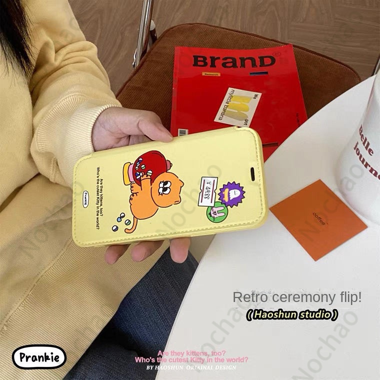 Bao Da Điện Thoại Nắp Lật In Hình Mèo Kitty Cho Iphone 13 12pro 11 XR Max 7 8plus