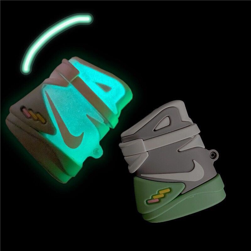 Airpods case Cool AJ Gym shoes Luminous Nike Air Mag Hipster Fashion airpods 1 2 protective cover