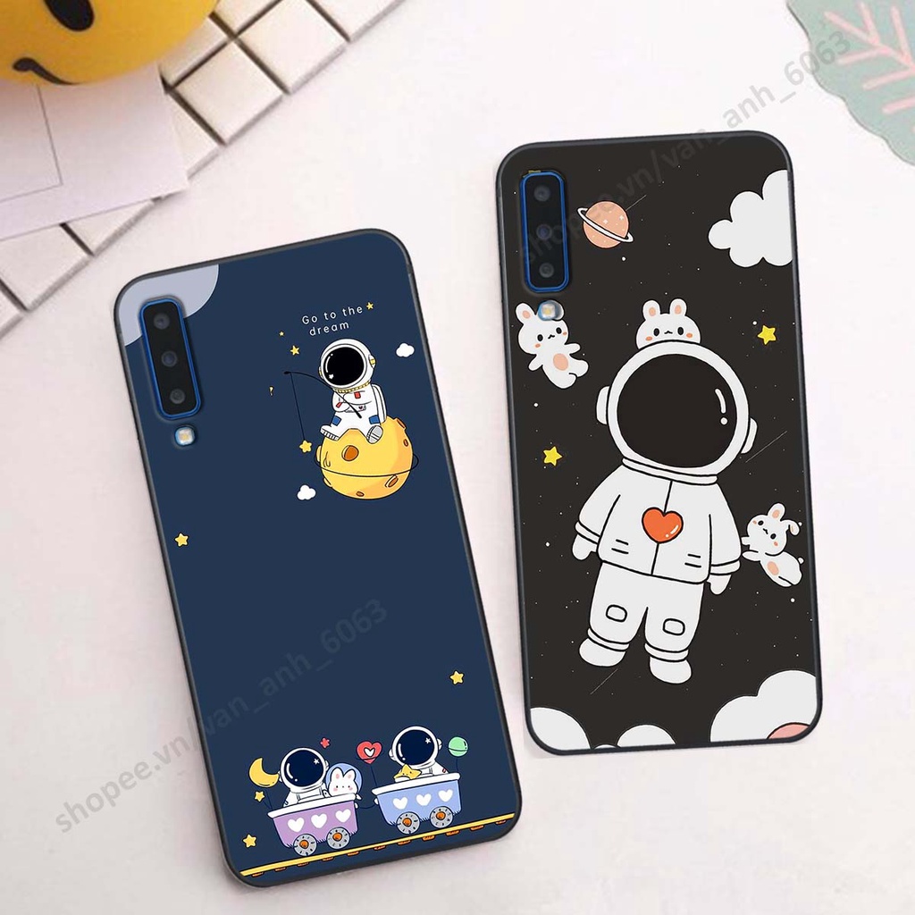 Ốp Samsung A7 2018 / A9 2018 hình bầu trời, phi hành gia đẹp, ốp lưng điện thoại samsung galaxy viền dẻo cao cấp