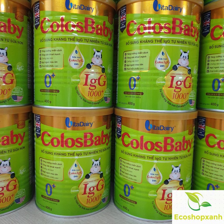 Sữa bột ColosBaby 400g Gold 1000IgG 0+, 1+ Mẫu mới Date mới nhất 2023