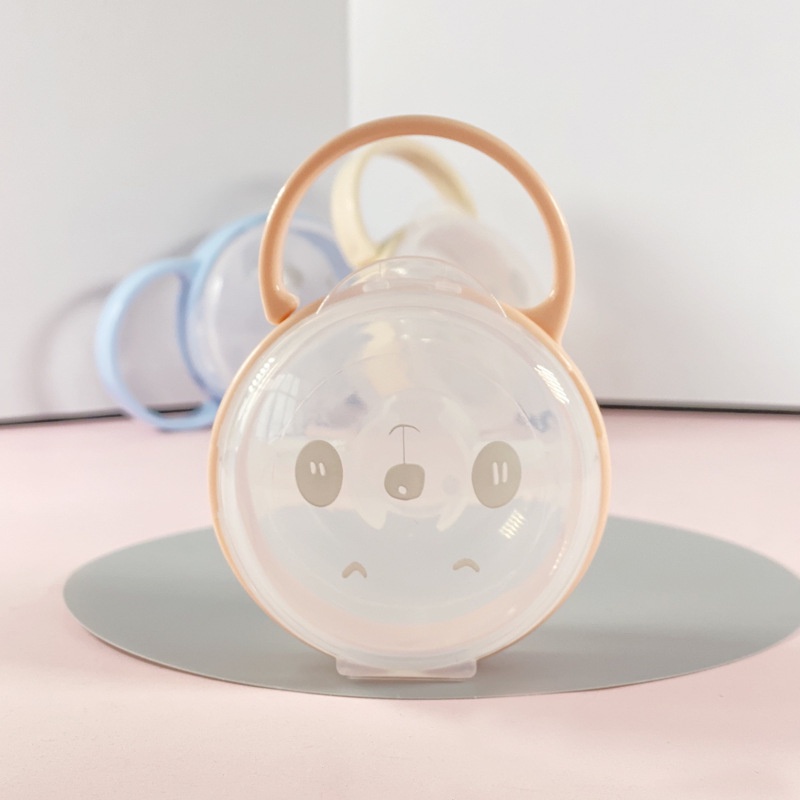 Hộp đựng ti giả, núm ti có móc treo - Chất liệu nhựa PP an toàn tuyệt đối