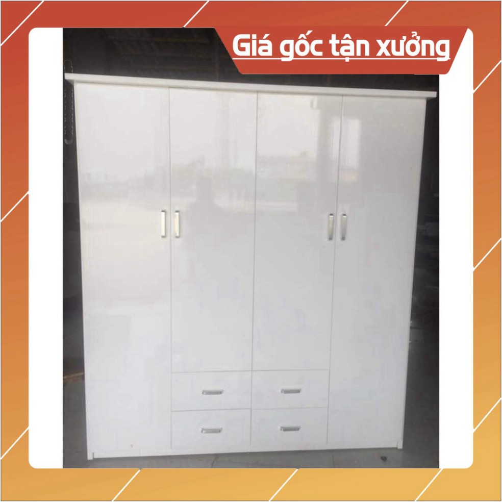 [Chỉ ship HN] Tủ quần áo người lớn nhựa Đài Loan cao cấp 4 cánh kích thước 185*165cm