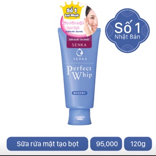 Sữa Rửa Mặt Tạo Bọt Chiết Xuất Tơ Tằm Trắng Senka Perfect Whip 120g