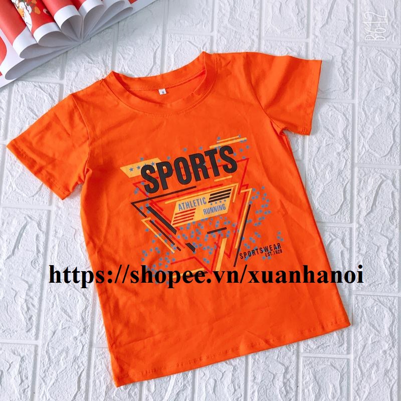 Combo 2 Áo bé trai cộc tay in 3D Sport Cotton 100% size Nhí