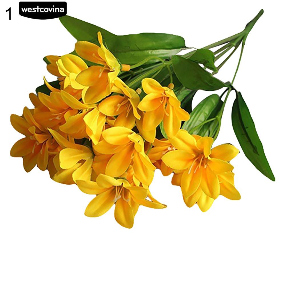 Nhành Hoa Lily Giả Màu Sắc Nhã Nhặn Dùng Để Trang Trí Nội Thất