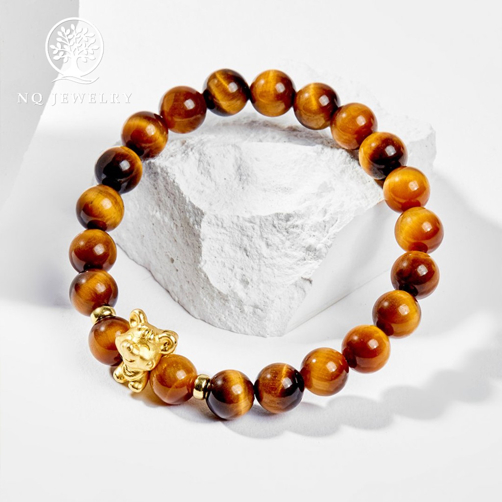 Vòng tay vàng nâu charm 12 con giáp - NQ Jewelry