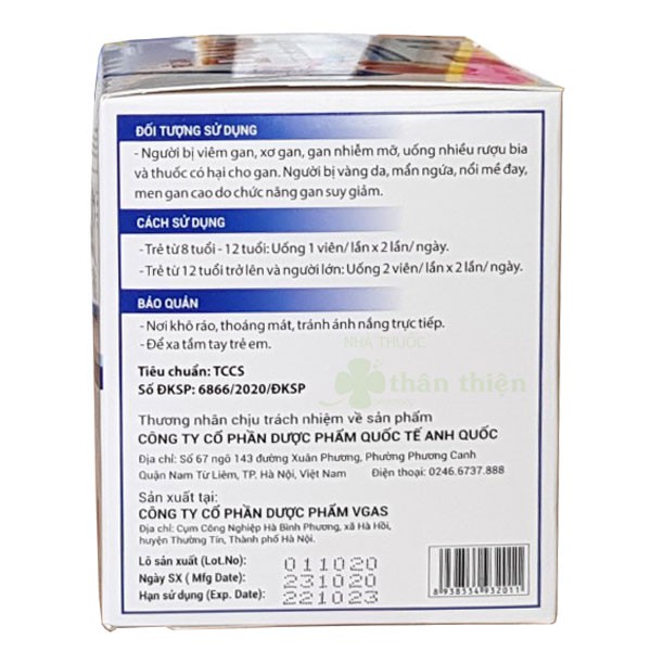 Bổ gan ONANO Gold – Hỗ trợ giải độc gan, giúp thanh nhiệt , tăng cường chức năng gan (hộp 60 viên)