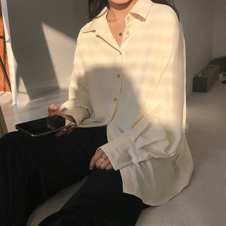 Sơ mi basic màu beige Freesize - WOG