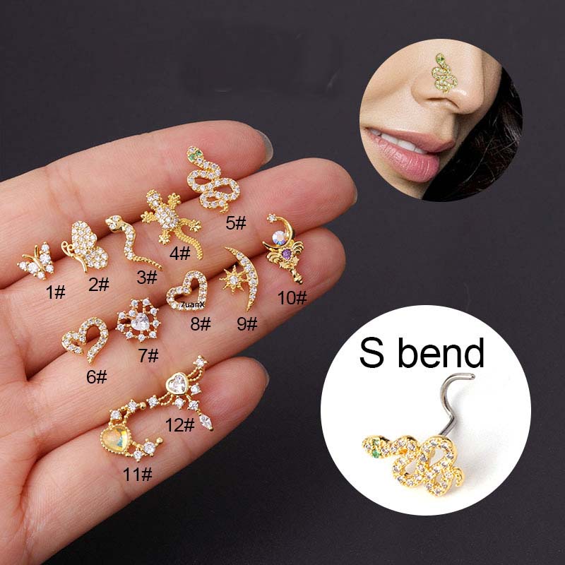 Khuyên mũi nhiều kiểu dáng sang trọng thời trang 20g