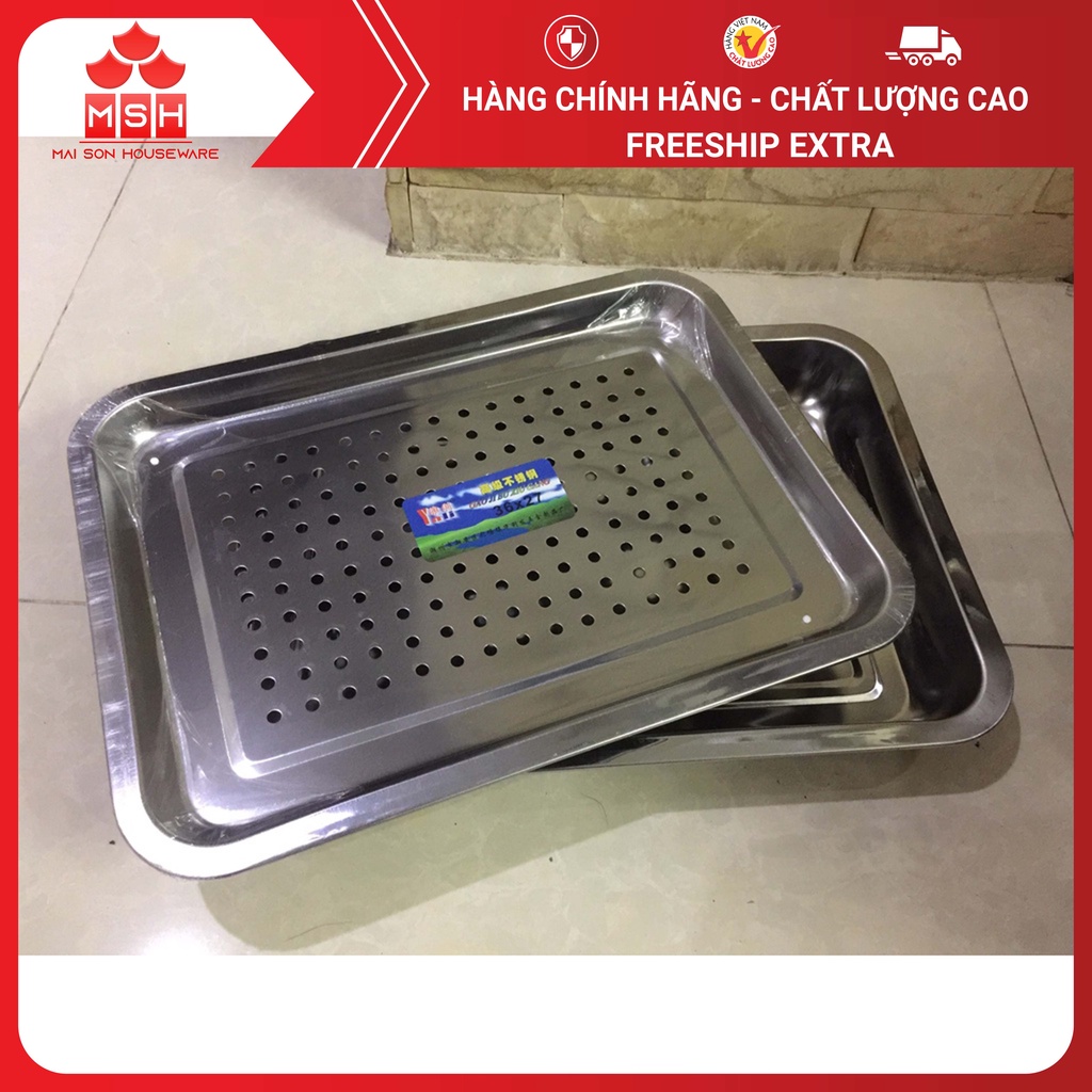 Khay Úp Cốc Chất Liệu Inox 304 Dày Dặn Không Gỉ Giá Úp Cốc Có Rãnh Thoát Nước Kích Thước 40x30 CM Tiện Lợi