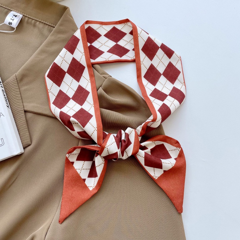 Khăn Lụa Satin Buộc Tóc Thắt Nơ Và Nơ Thời Trang Hàn Quốc Trang Trí Túi Xách
