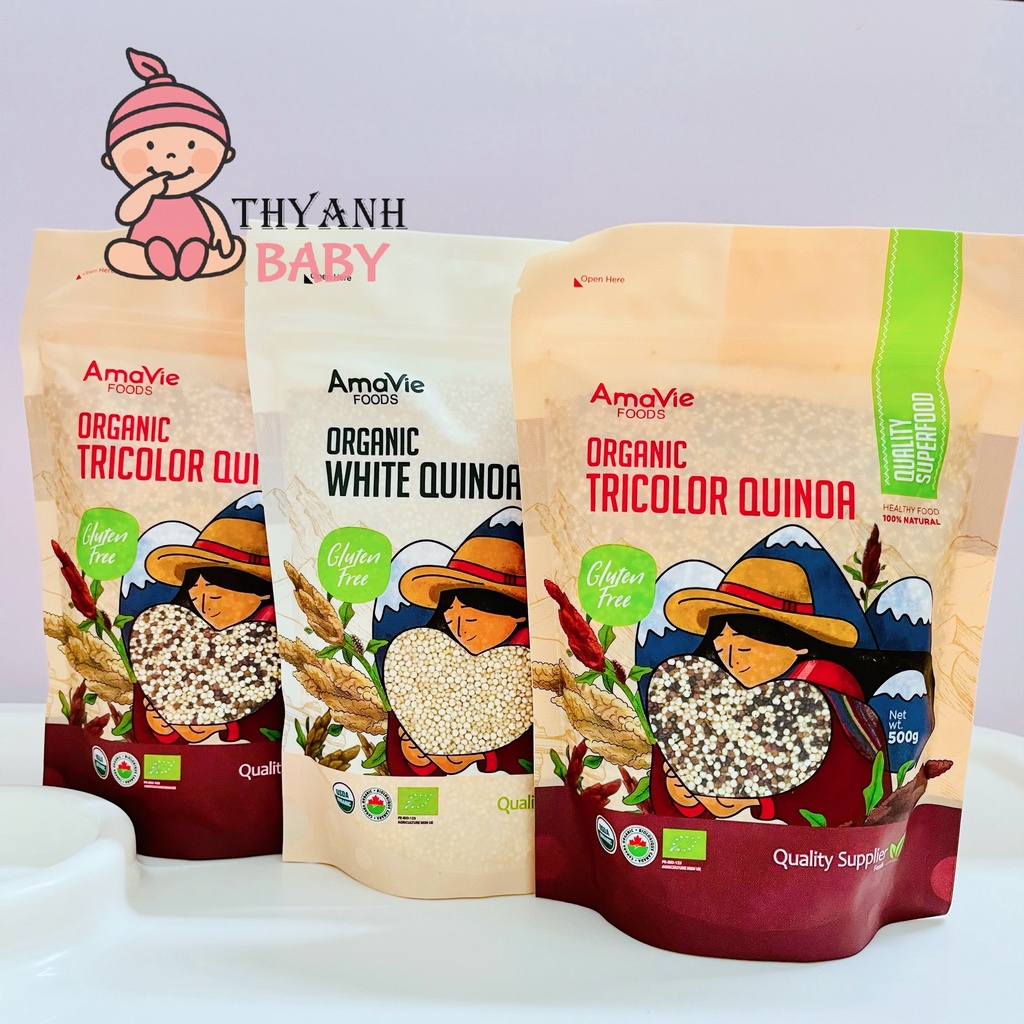 Hạt diêm mạch (quinoa) trắng hữu cơ Bio Planet 500g