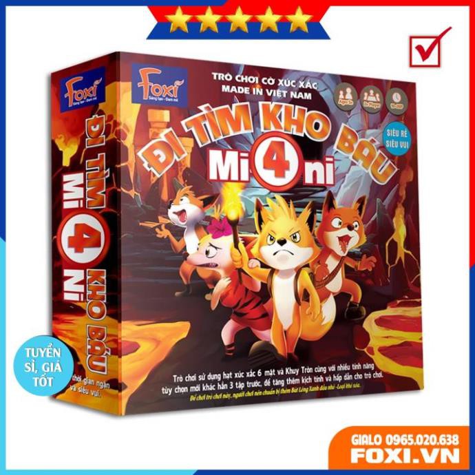 Boardgame-Đi tìm kho báu Mini 4 Foxi-trò chơi phát triển khả năng nhớ-suy luận-phán đoán logic