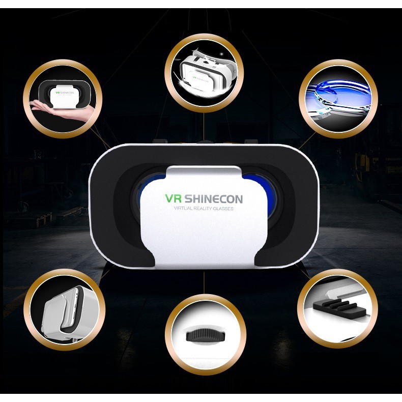 Kính xem phim 3D VR SHINECON 5.0 + tặng tay game mẫu 2022