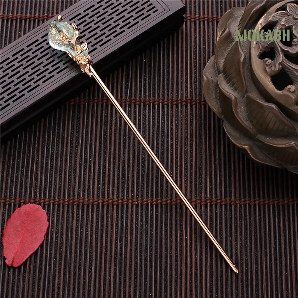 Trâm Cài Tóc Đính Pha Lê Giả Trong Suốt Phong Cách Trung Hoa Cổ Điển